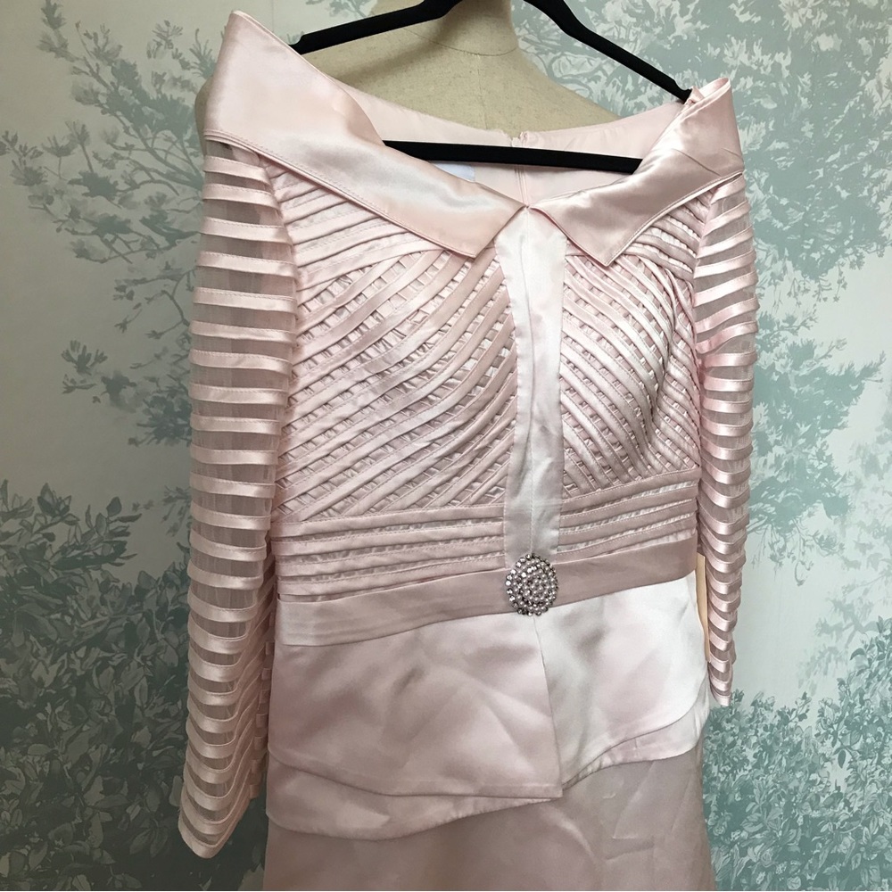 NWT Lanting Bride Pink Satin Dress - Picture 7 of 12